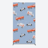 Aperturee - Aperturee Special Vehicle Cartoon Sweet Birthday Rectangle Backdrop